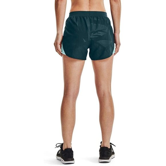 Under Armour Womens Fly By Shorts Dark Blue Reflective Size M - Picture 2 of 5